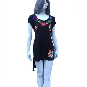 Beautifully Mexican Embroidered Long Top by Cachito Mio